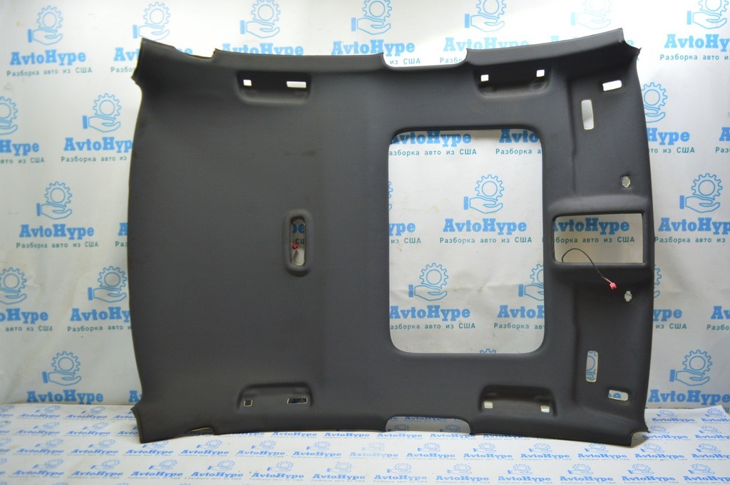 Обшивка потолка Audi A3 8V 15-16 черная, под люк, примята ткань