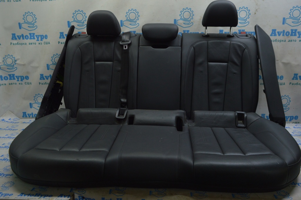 Задний ряд сидений 2 ряд Audi A4 B9 17-19 кожа, черный (01)