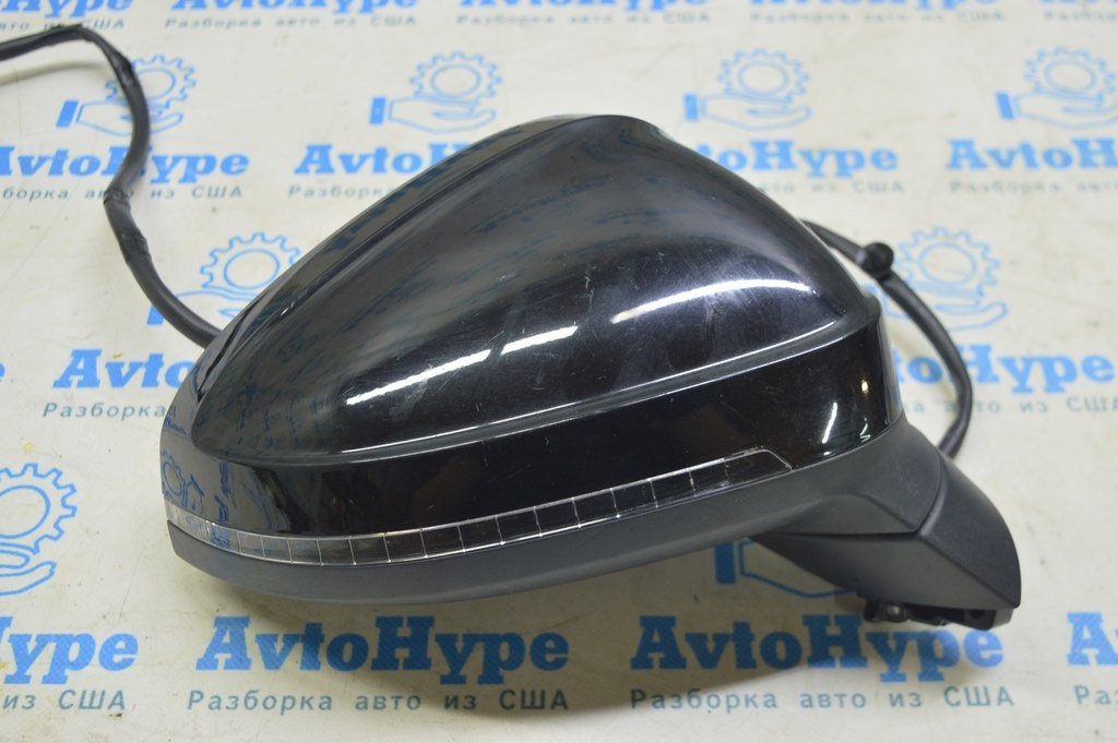 Зеркало боковое правое Audi A4 B9 17-19 11 пинов, поворотн, под память,автозатемн,черное (02)