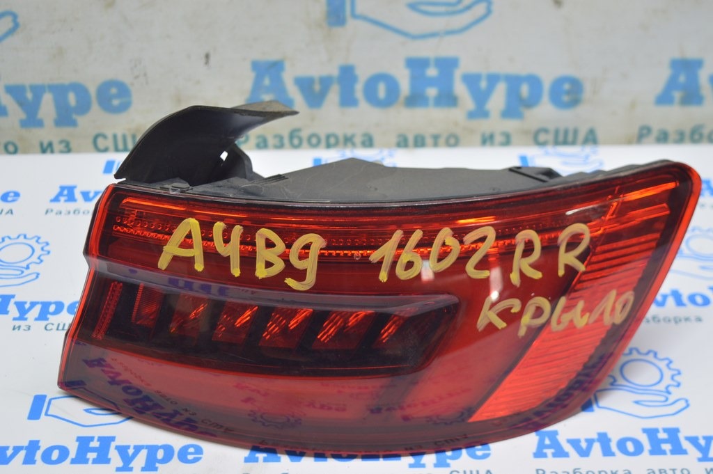 Фонарь внешний крыло правый Audi A4 B9 17-19 седан LED (02)
