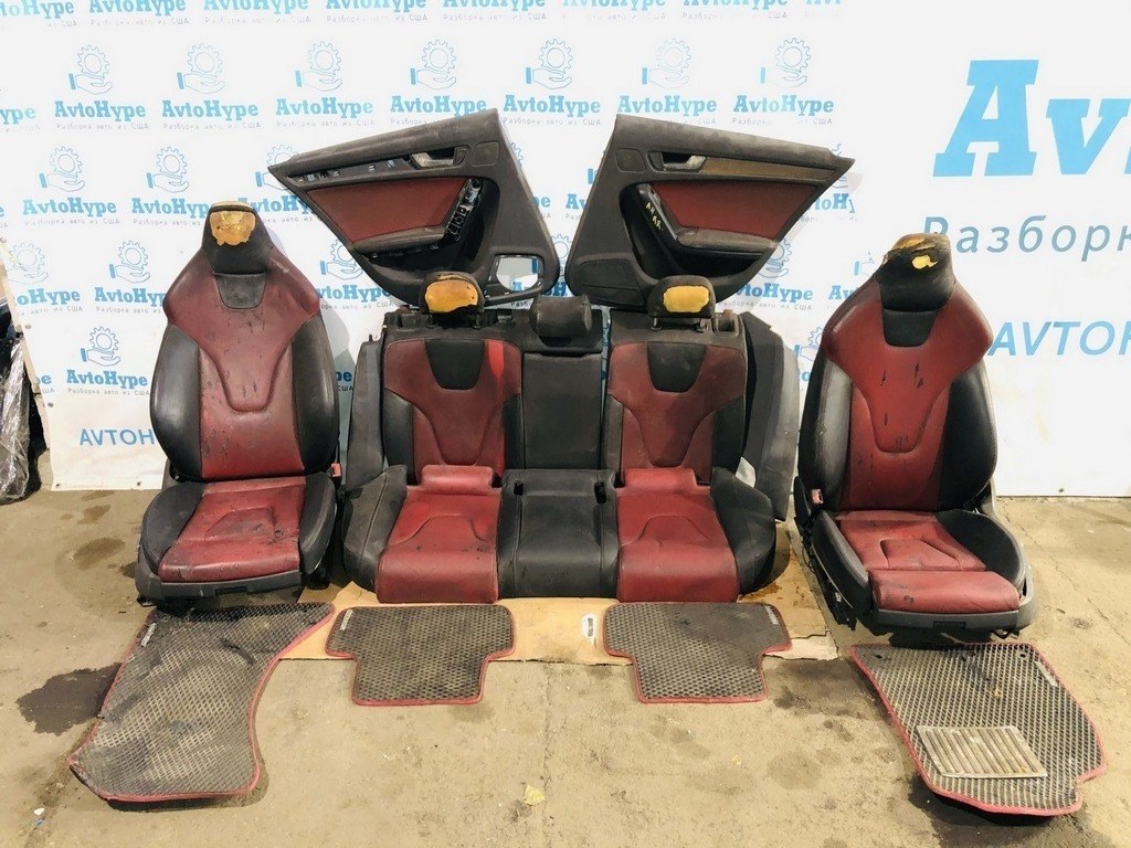 Комплект сидений recaro Audi S4 b8 08-16 c airbag,задними картами,под перешив