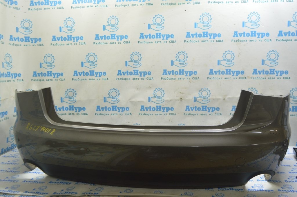 Бампер задний голый Audi A6 C7 12-15 дорест под парктроники (01)