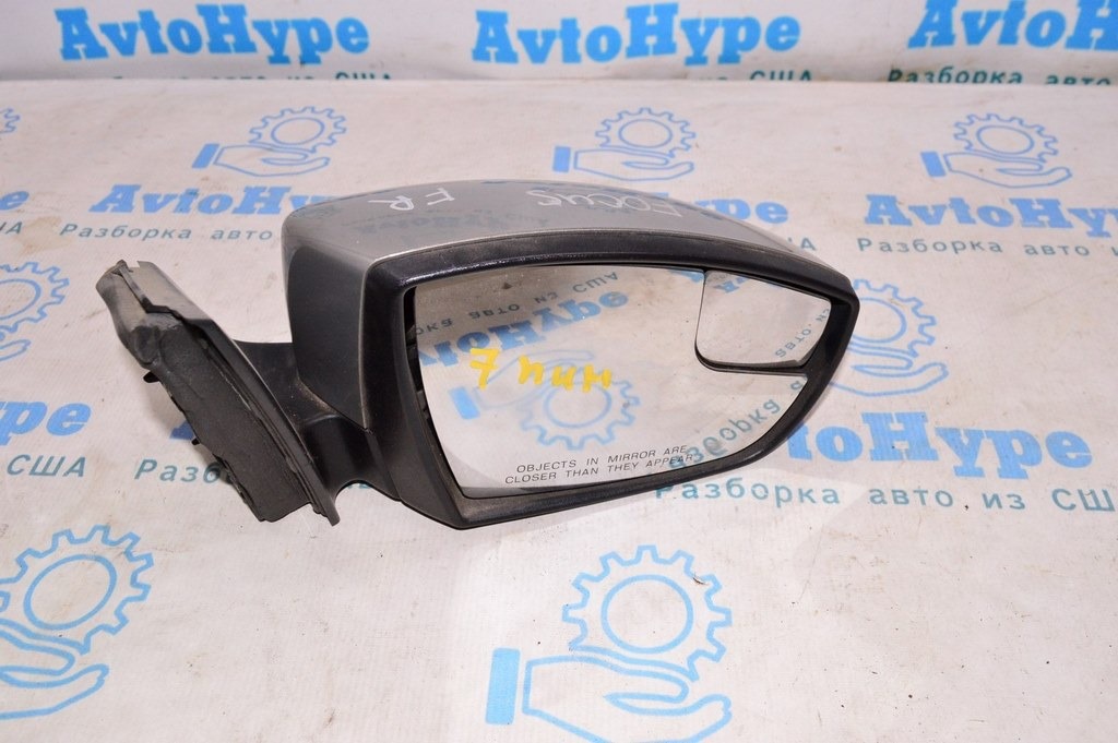 Зеркало боковое правое Ford Focus mk3 11-14 дорест usa с поворотником (03) 7пин серебро