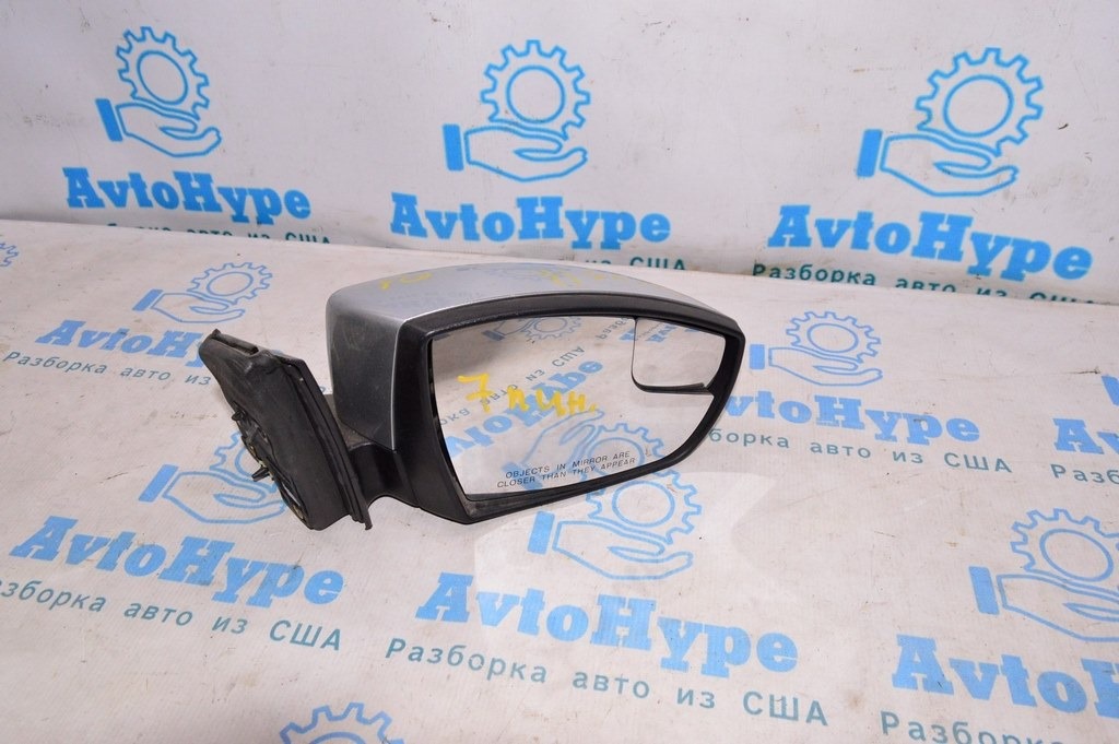 Зеркало боковое правое Ford Focus mk3 11-14 дорест usa с поворотником (01) 7пин серебро