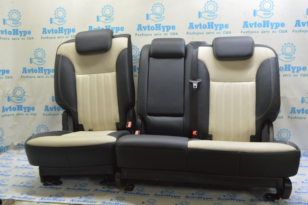 Задний ряд сидений (2 ряд) Mercedes X164 GL кожа черн+беж (01) подогрев