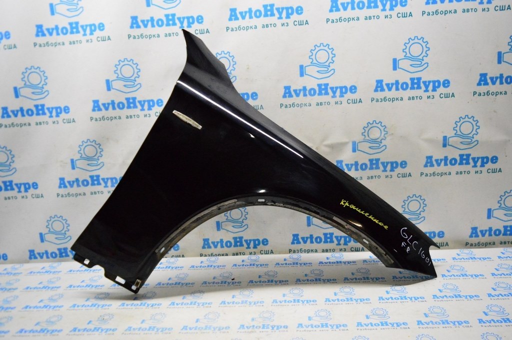 Крыло переднее правое Mercedes GLC X253 16- (01) черный цвет крашеное без шпакли