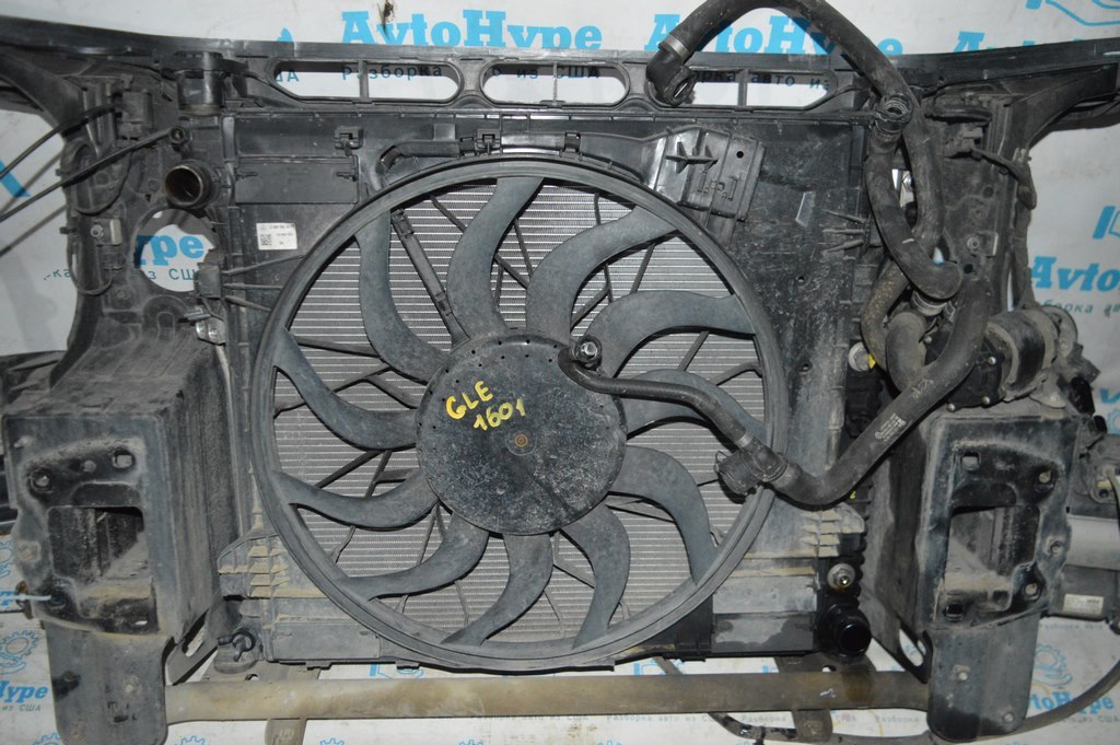 Диффузор кожух радиатора в сборе Mercedes GLE-class C292 12-19 3.0 с усилителем пачка в сборе