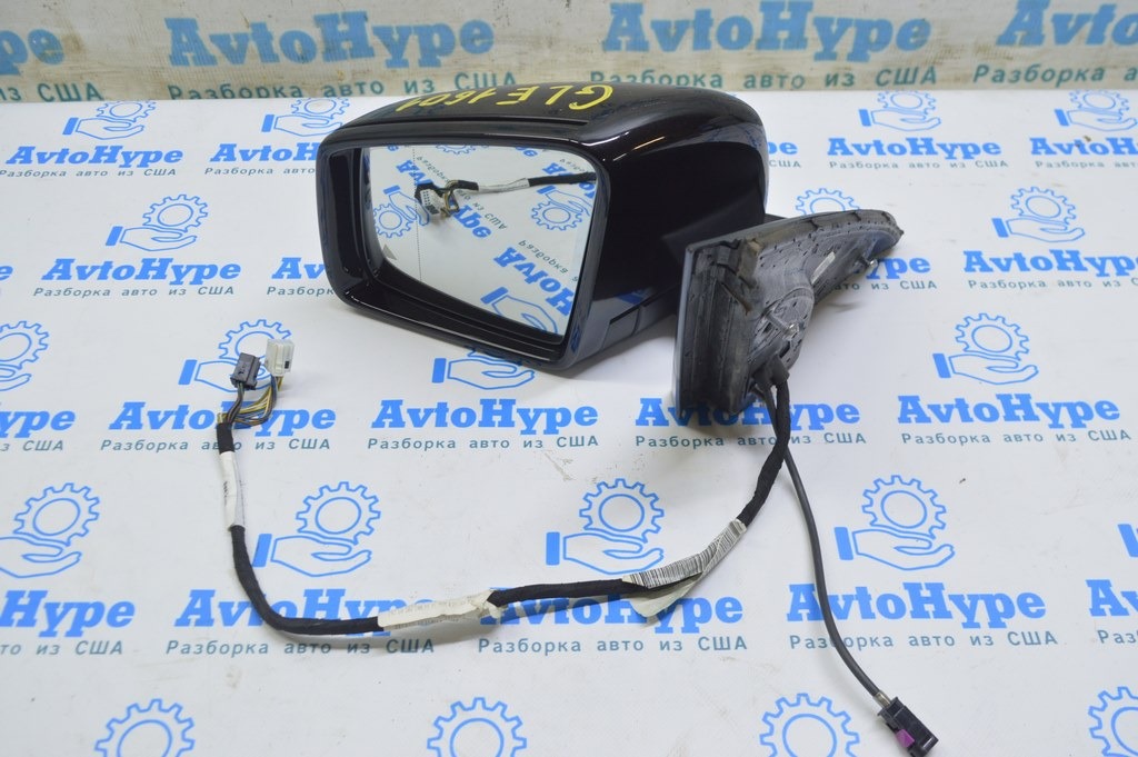 Зеркало боковое левое Mercedes GLE-class C292 12-19 (01) черное, 20пин, BSM, камера, поворотни