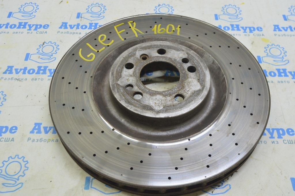 Диск тормозной перед прав Mercedes GLE-class C292 12-19 с перфорацией