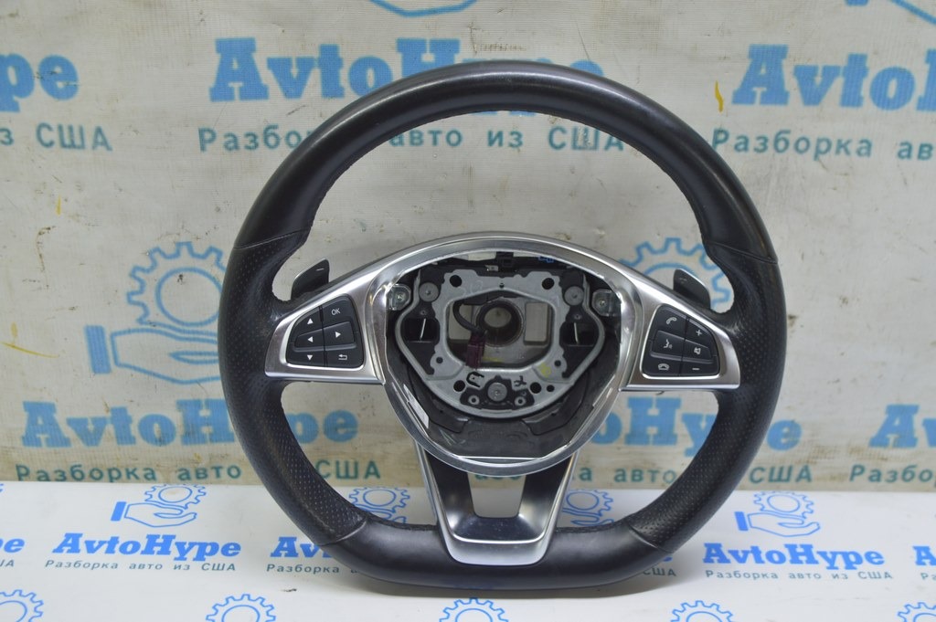 Руль в сборе без подушки Mercedes GLE-class C292 12-19 кожа черн AMG (01)