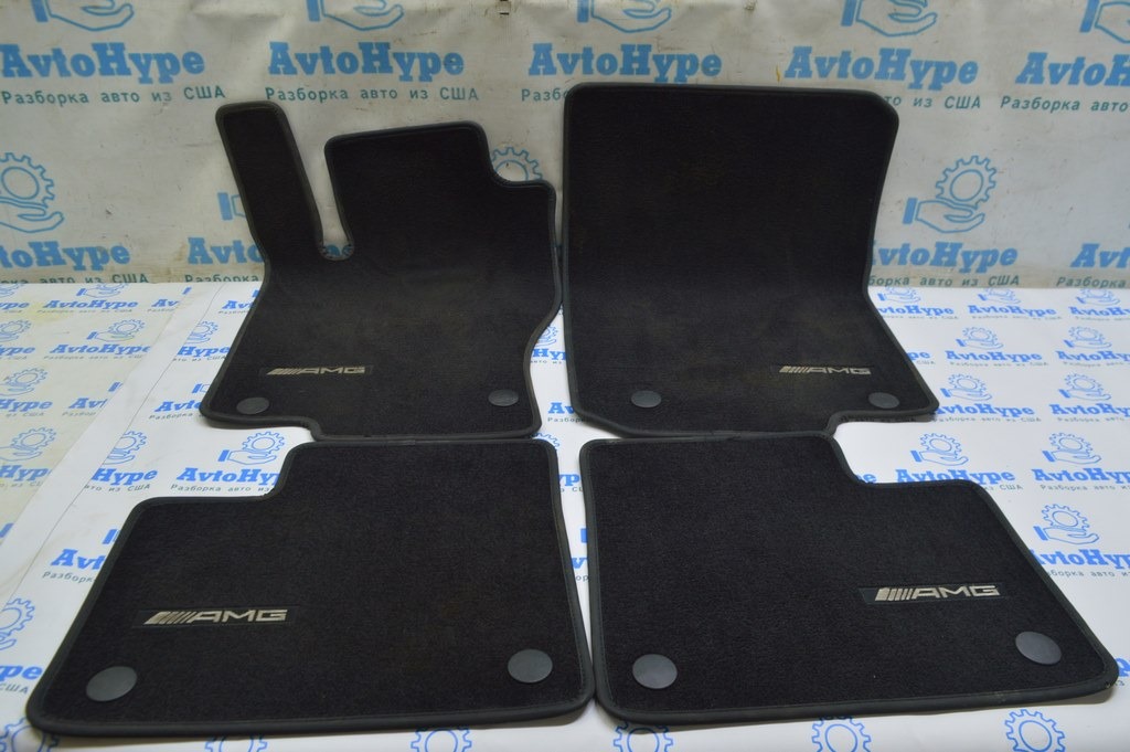Комплект ковриков салона Mercedes GLE-class C292 12-19 тряпка черн AMG (01)