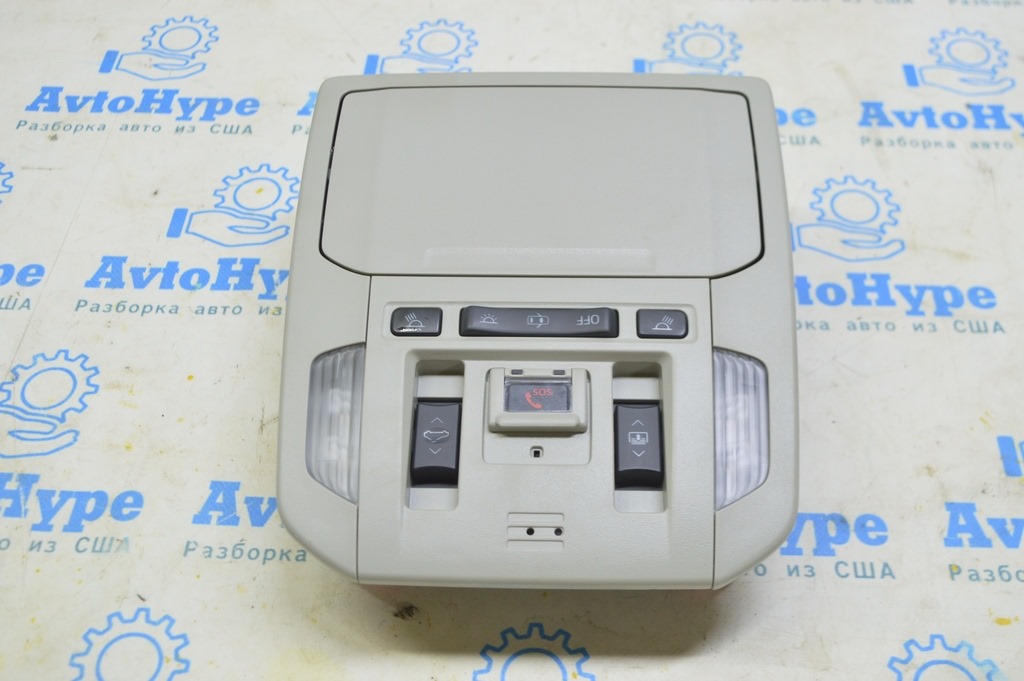 Плафон освещения передний Toyota Highlander 20- под панораму серый (01)