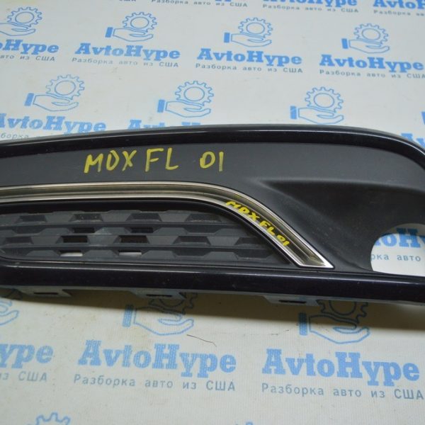 Решетка переднего бампера лев под птф Acura MDX 14-16 дорест