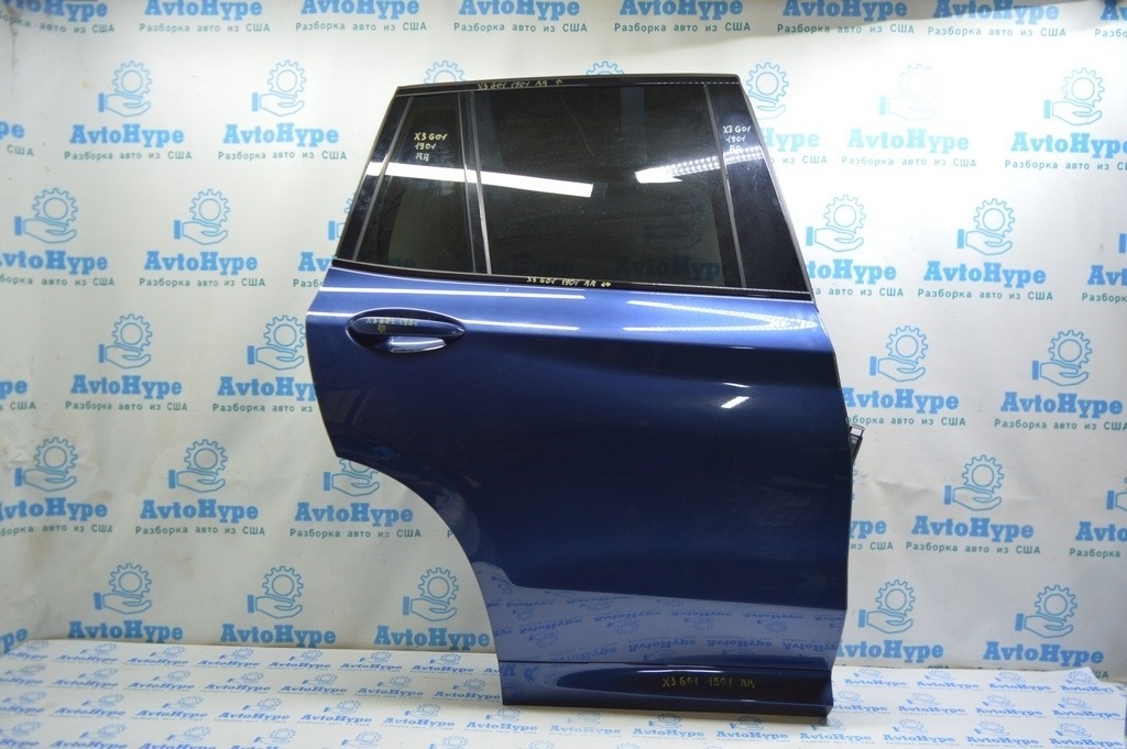 Дверь голая задняя правая BMW X3 G01 18-21 (01) цвет phytonic-blau metallic