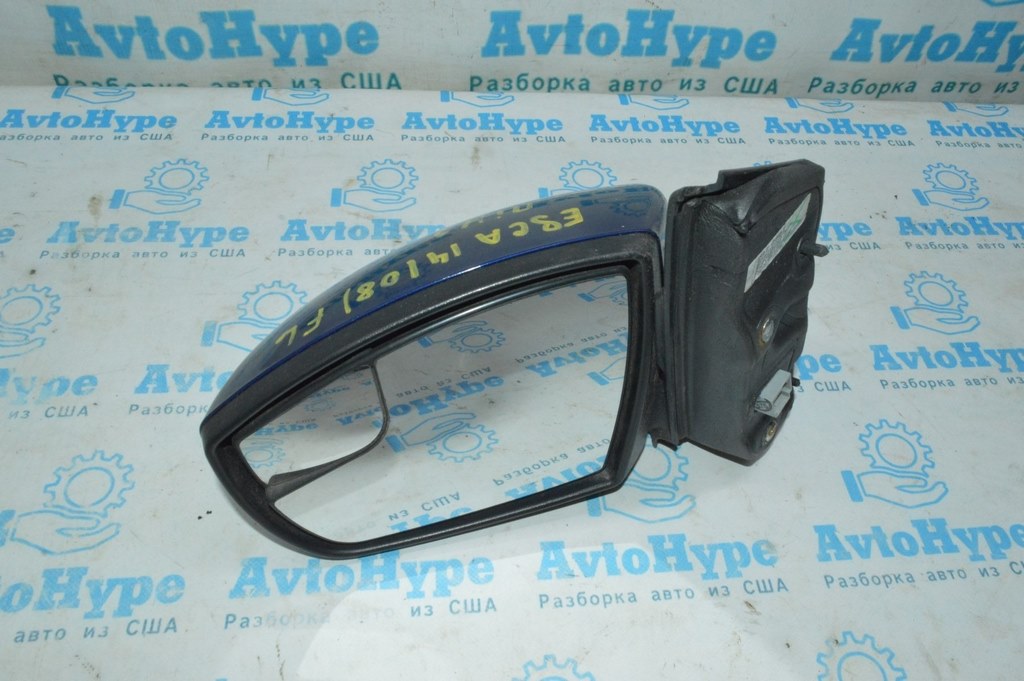 Зеркало боковое левое Ford Escape MK3 13-16 дорест 3 пина синий цвет J4 (08)