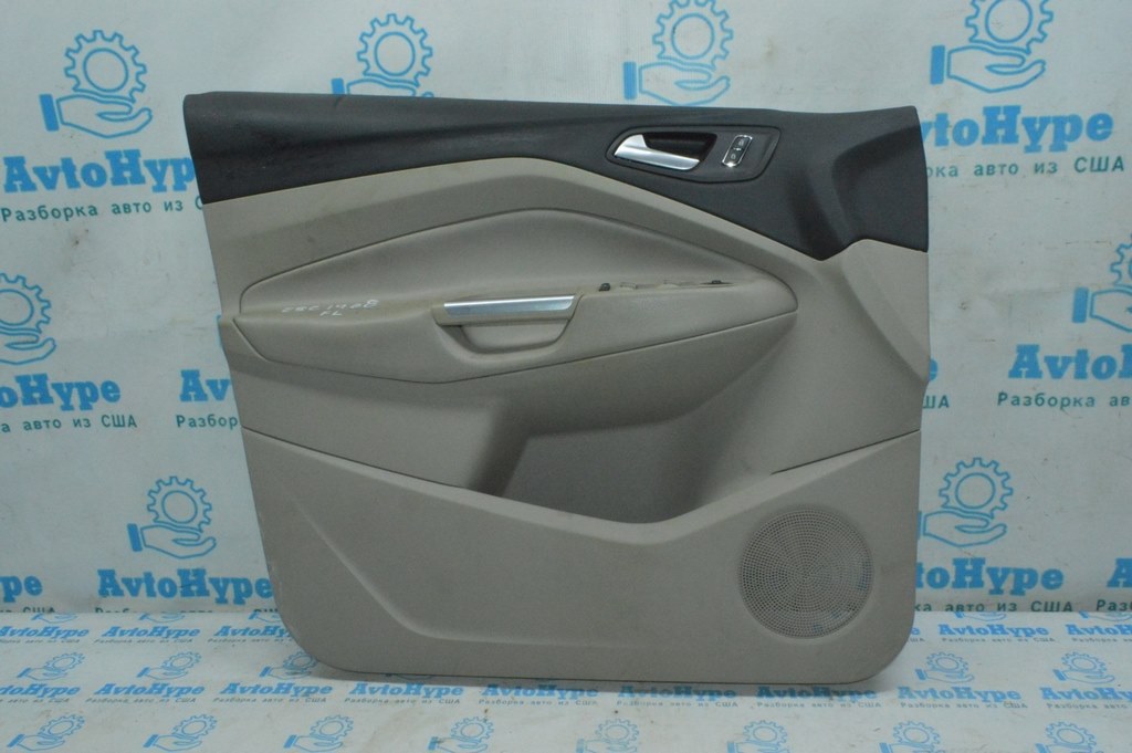 Обшивка двери (карточка) перед лев Ford Escape MK3 13- серая (08) подлокотникк под перешив