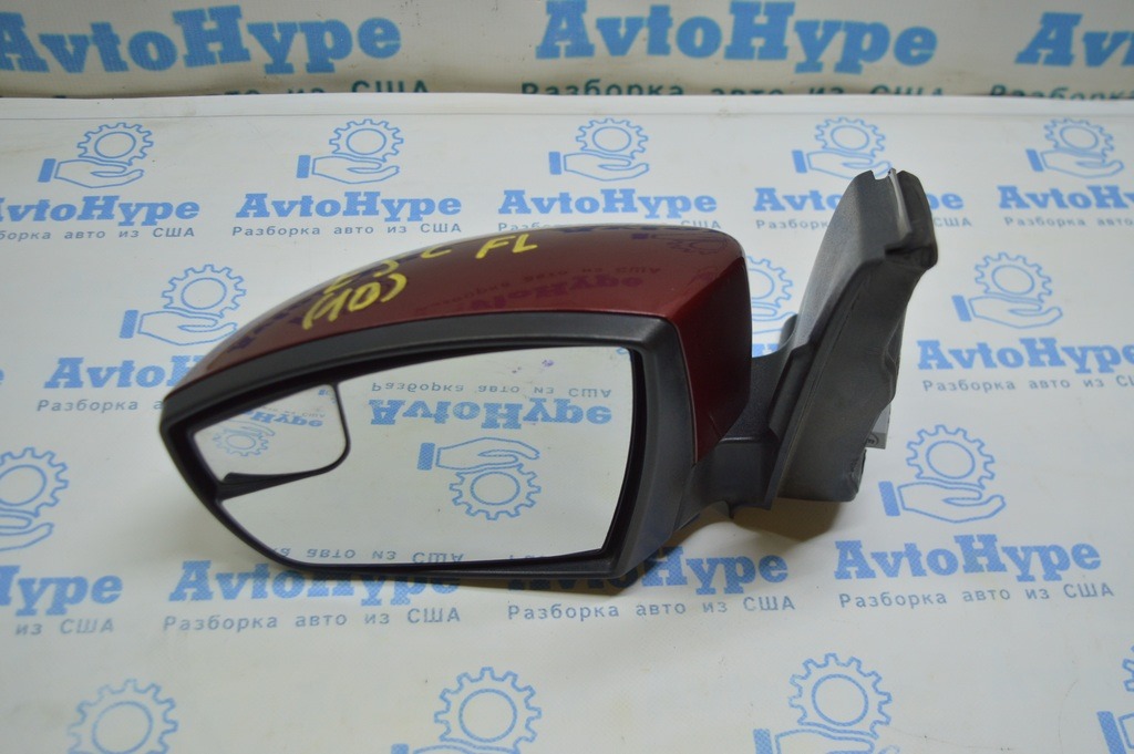Зеркало боковое левое Ford Escape MK3 13- без поворотника (10) красн.цвет 3пина