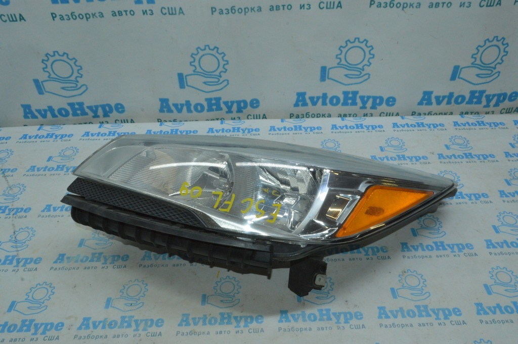 Фара передняя левая Ford Escape MK3 13-16 дорест галоген с креплением и накладкой (09)