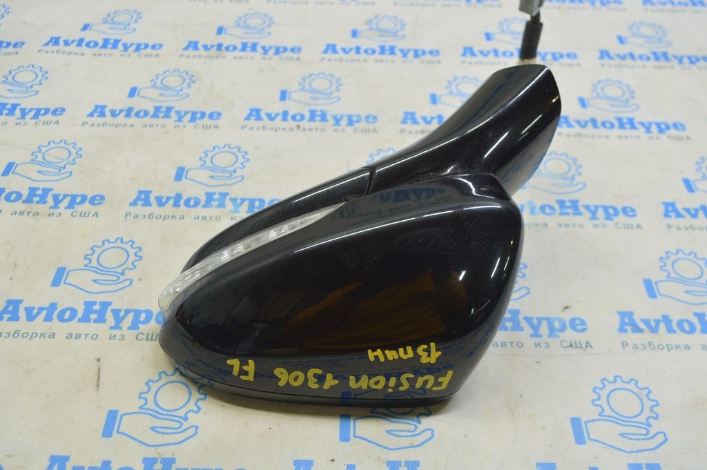 Зеркало боковое левое Ford Fusion mk5 13- поворотник 13пин (06) черное
