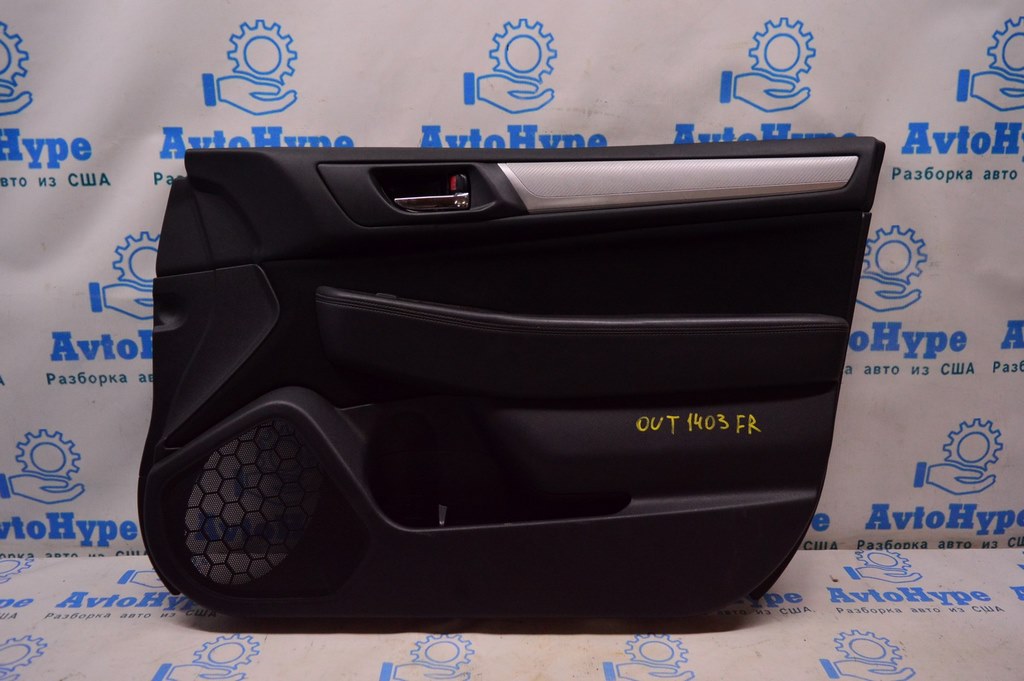 Обшивка двери (карточка) перед прав Subaru Outback 15-19 черн тряпка (03)