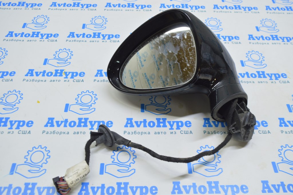 Зеркало боковое левое Porsche Panamera 14-16 черн, 12 пин, подсветка (01)