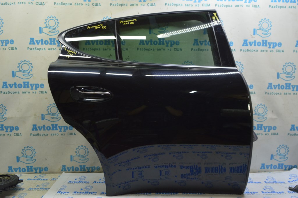 Дверь голая зад прав Porsche Panamera 10-16 черный 041 (01) со стеклоподъемником 97053622203