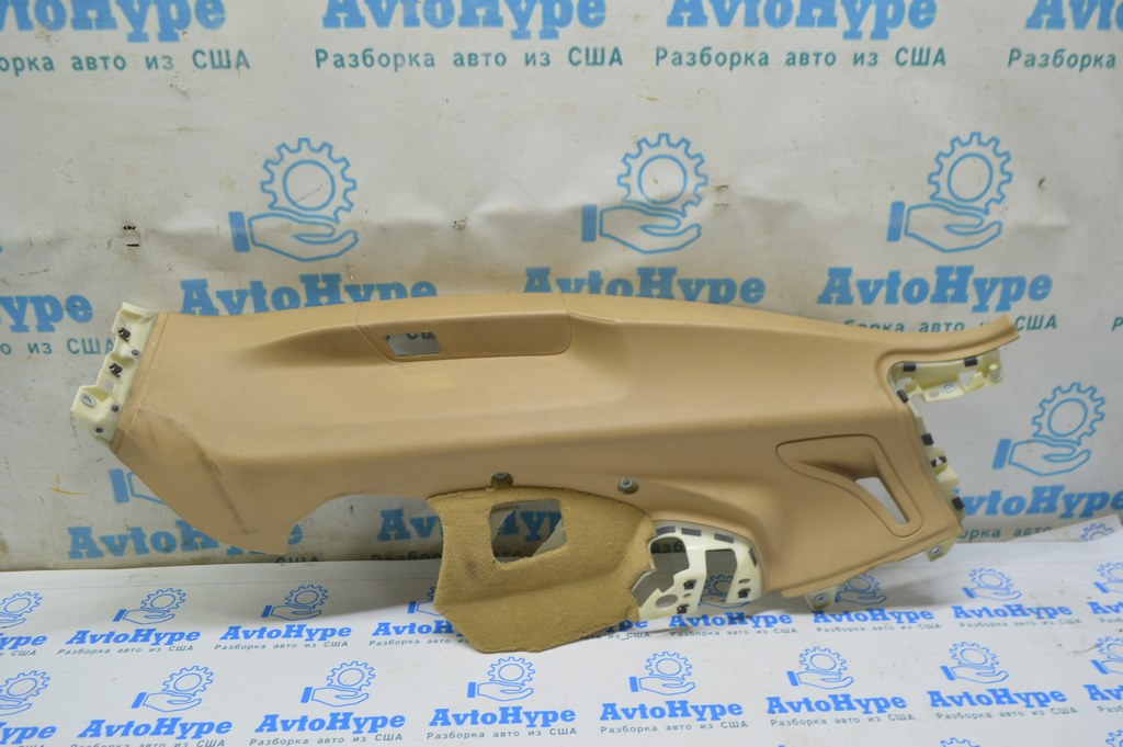 Накладка задней стойки низ правая Porsche Panamera 10-16 кожа беж