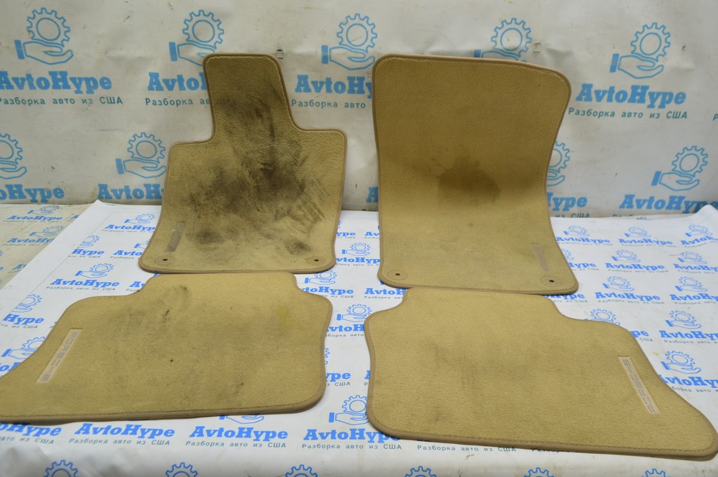 Комплект ковриков салона Porsche Panamera 10-16 тряпка беж (01) под химчистку