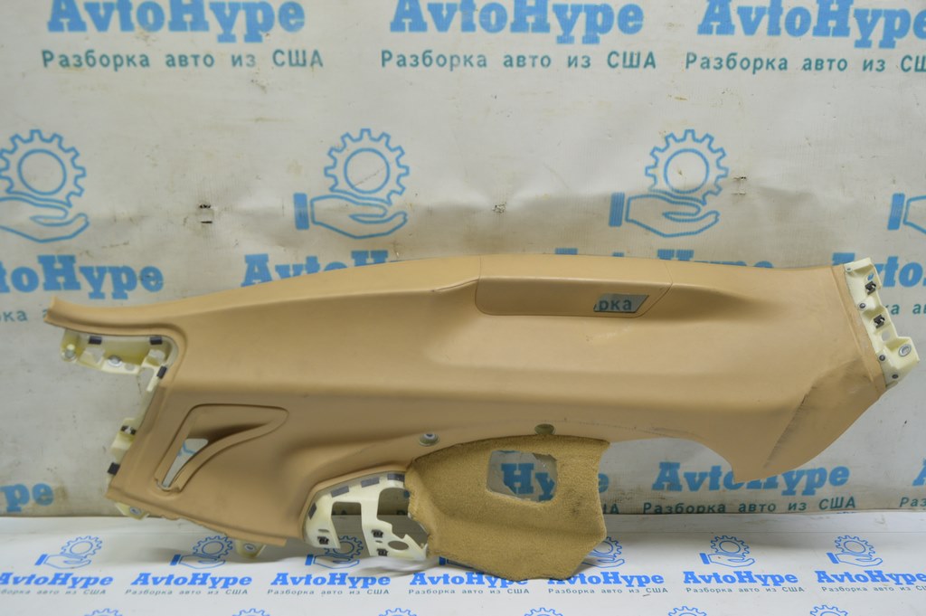 Накладка задней стойки низ левая Porsche Panamera 10-16 кожа беж