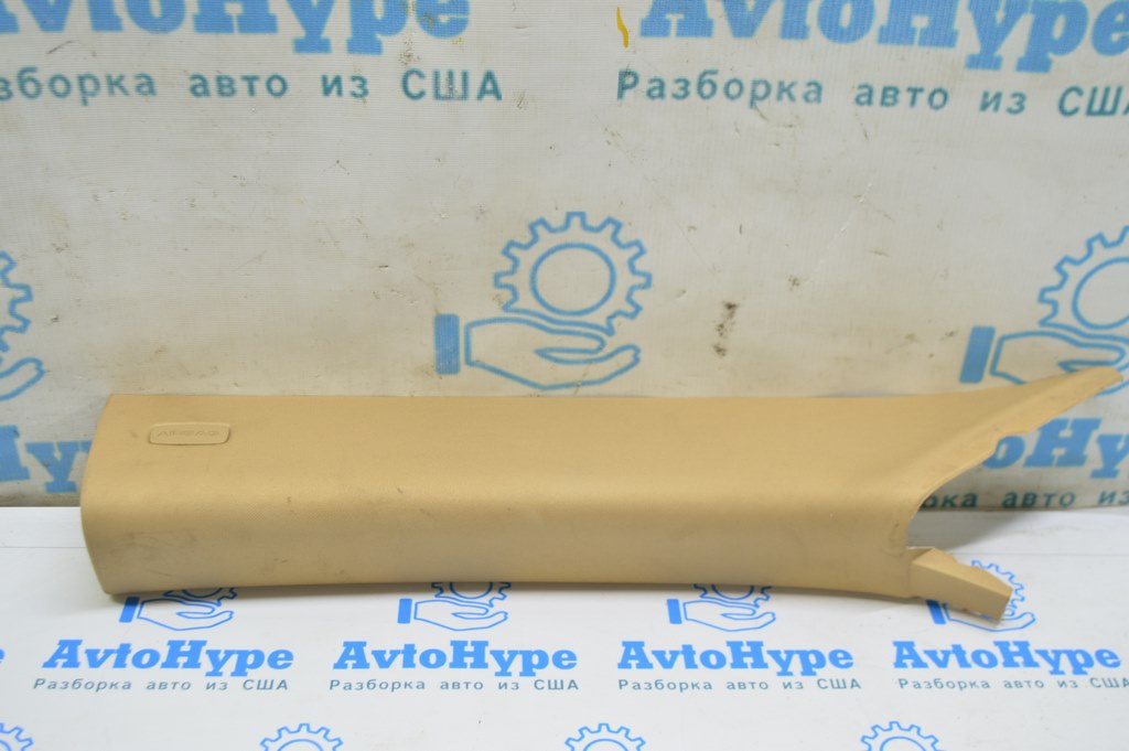 Накладка передней стойки верхняя левая Porsche Panamera 10-16 тряпка беж