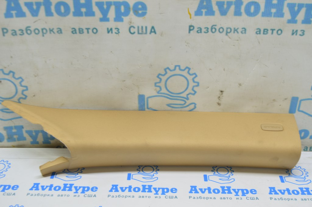 Накладка передней стойки верхняя правая Porsche Panamera 10-16 тряпка беж