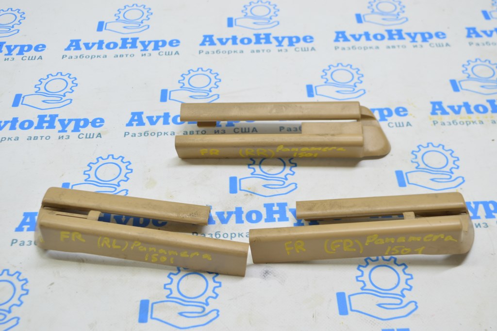 Накладка салазок пассажирского сиденья передняя правая Porsche Panamera 10-16 беж