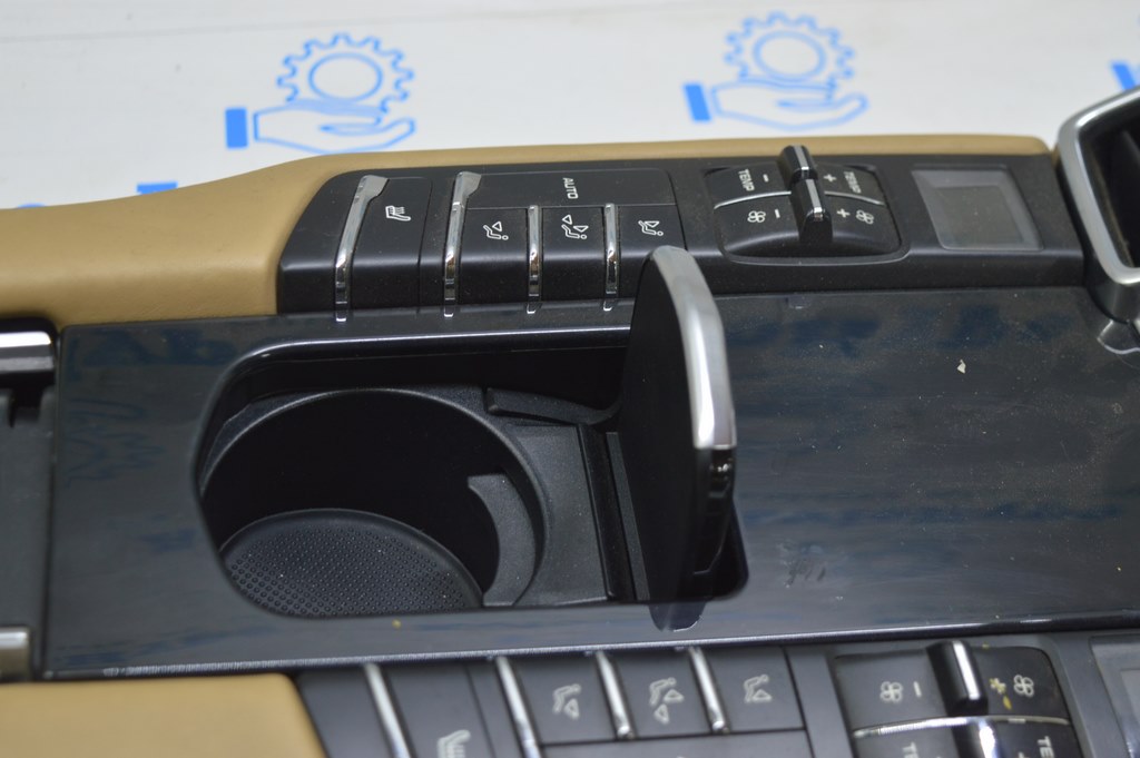 Карман подстаканник задней центральной консоли перед Porsche Panamera 10-16 черн