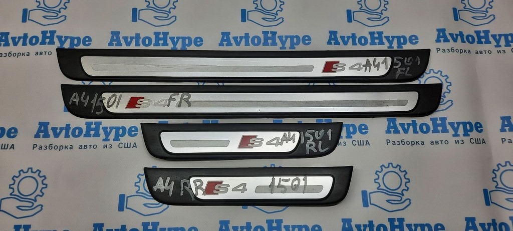 Комплект накладок порога  Audi S4 b8 08-16
