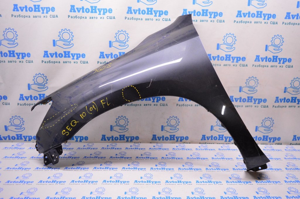Крыло переднее левое Toyota Sequoia 2008-2022 (01) цвет графит 1F9 деф.замято