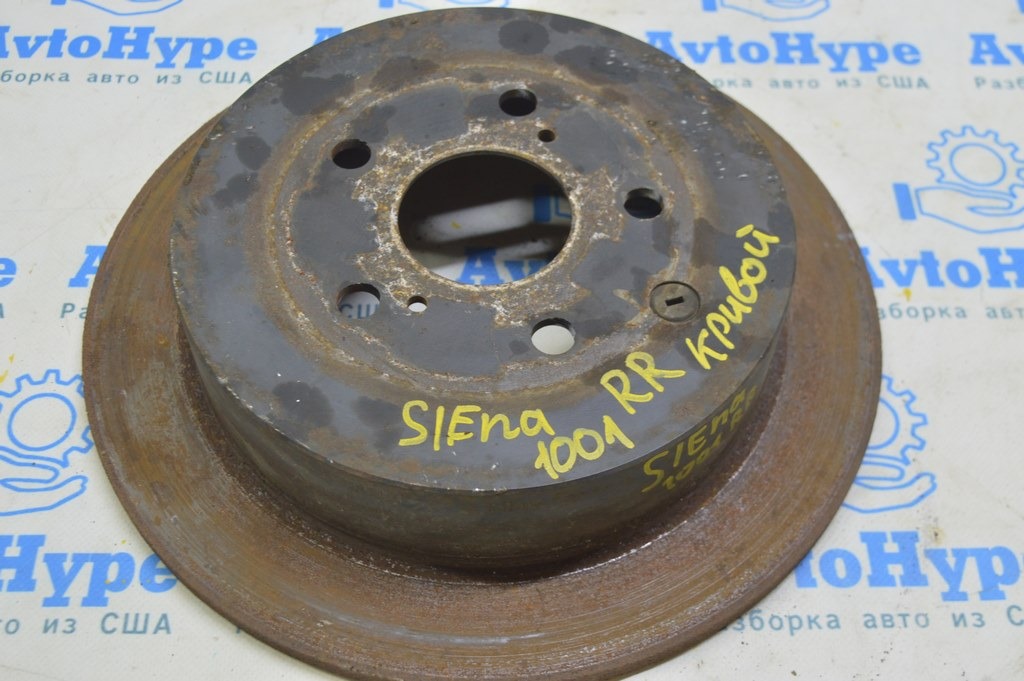 Диск тормозной зад прав Toyota Sienna 11-20 (01) Реал М. ржавый