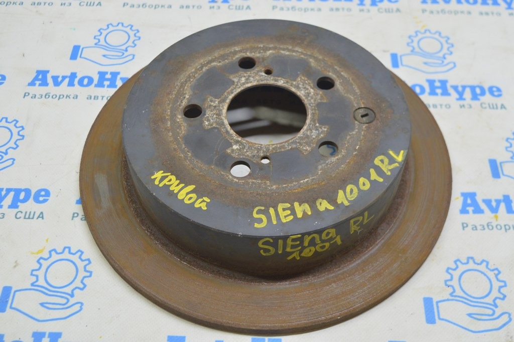 Диск тормозной зад лев Toyota Sienna 11-20 (01) Реал М. ржавый