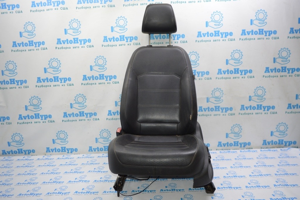 Водительское сидение VW Passat b7 USA кожа черн (05) деф. с AIRBAG