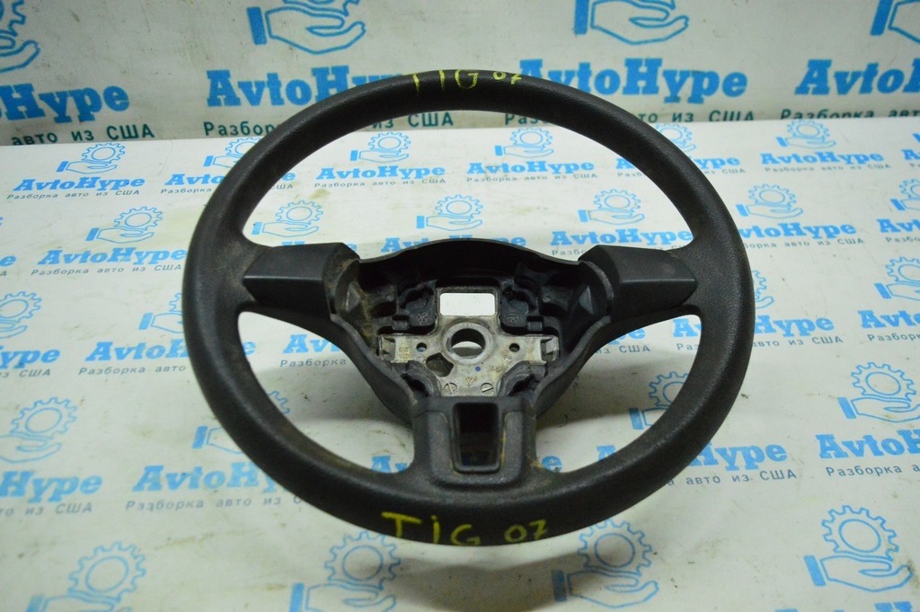 Руль (голый) VW Tiguan 11-17 рест, резина, черн (07)