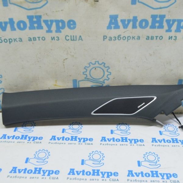 Накладка передней стойки левая VW Touareg 18- черн, с пищалкой Dynaudio