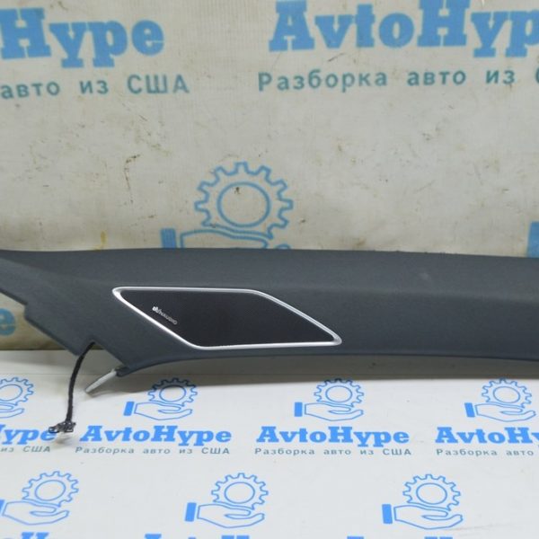 Накладка передней стойки правая VW Touareg 18- черн, с пищалкой Dynaudio