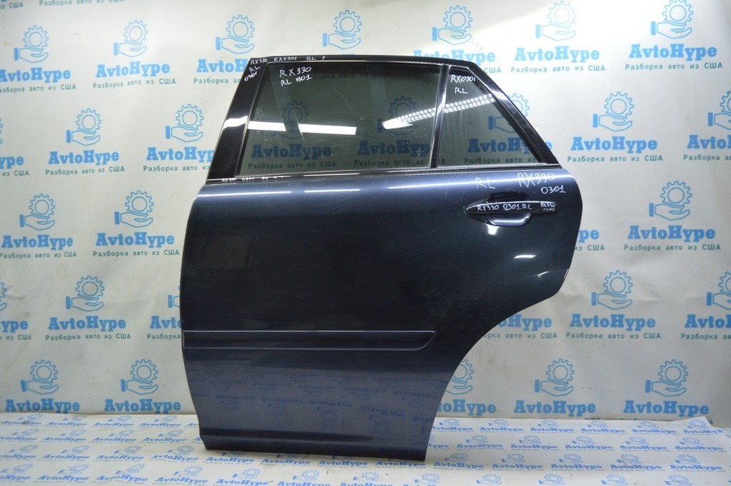 Дверь в сборе задняя левая Lexus RX300 RX330 RX350 RX400h 04-09 без карты и динам. (01) в цвет 67004-0E020